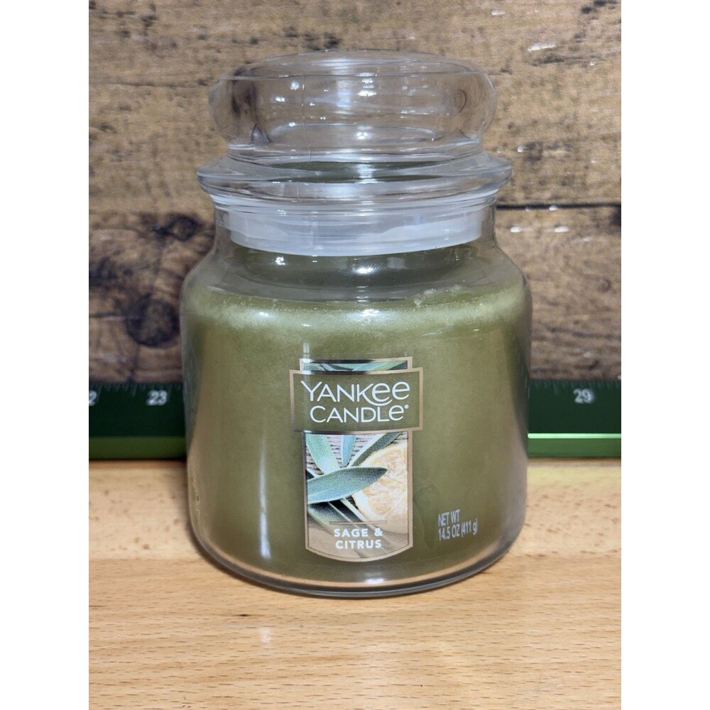 Yankee Candle Sage & Citrus 14.5 oz. Jar Candle New Christmas Winter Gift